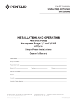 Berkeley FH Series Shallow Well Jet Pumps/Tank Systems Owner's manual