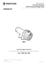 Berkeley BPD Series Corrosion Resistant Self-Priming Centrifugal Pump Owner's manual