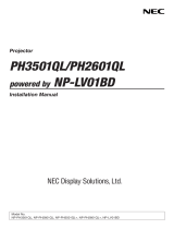 NEC NP-PH2601QL Installation guide
