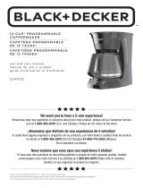 BLACK DECKER 12 Cup programmable coffee maker User manual