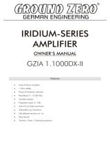 Ground Zero GZIA 1.1000DXII Owner's manual
