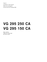 Gaggenau VG 295 150CA Installation guide