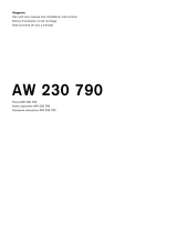 Gaggenau AW 230 790 Installation guide