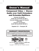 Tripp Lite Owners Manual Component Video + Stero Audio over Cat 5 Extenders and Extender/Splitters User manual