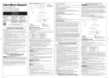 Hamilton Beach 40518 User guide