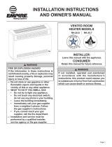 Empire Console Vented Room Heaters (RH25/35) Owner's manual