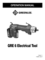Greenlee Greenlee GRE-6 Electrical Tool Operation Manual User manual