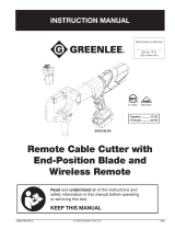 Greenlee 52087760 ESG105LXR Remote Cutter User manual