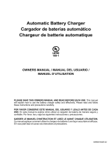 Schumacher FR01335 Automatic Battery Charger UL 108-1 Owner's manual