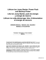 Schumacher Power Pack and Backup Power Owner's manual