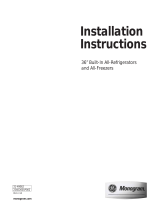 GE Appliances ZIRP360NHLH Installation guide
