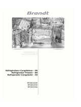 Brandt BFC8632NW Owner's manual