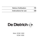 De Dietrich DCM1000X Owner's manual