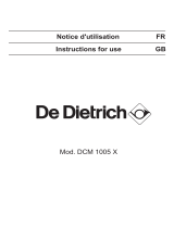 De Dietrich DCM 1005 X Owner's manual