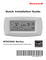 Honeywell RTH7600 Series User manual
