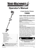 Yard Machines Y26SS User manual