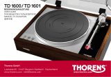 Thorens TD 1601 User manual