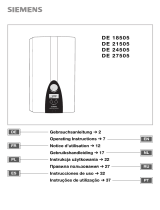 Siemens DE18505/02 User manual