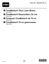 Toro 76 cm Timemaster Wide-Cutting Self-Propelled Lawn Mower User manual