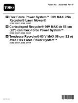 Toro Flex-Force Power System 60V MAX 22in Recycler Lawn Mower User manual