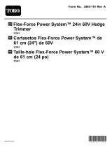 Toro Flex-Force Power System 24in 60V Hedge Trimmer User manual
