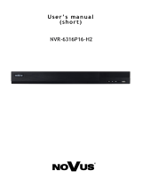 Novus NVR-6316P16-H2 User manual