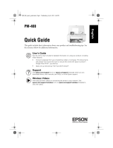 Epson PictureMate PM 400 Quick start guide