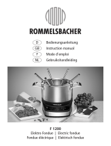 Rommelsbacher Elektro Fondue Set F 1200 User manual