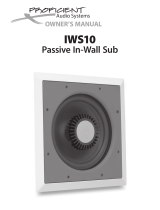 Proficient Audio Systems IWS10 Owner's manual