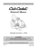 Cub Cadet LT1050 User manual