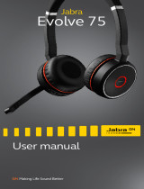 Jabra Evolve 75 ANC Headphones [HSC040W, END040W] User manual