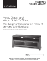 Insignia NS-HWMG1754G Metal, Glass and Wood Finish TV Stand User manual