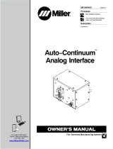 Miller AUTO-CONTINUUM ANALOG INTERFACE Owner's manual