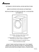 Amana Automatic Dryer Installation guide