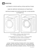 Maytag 6700 Series Installation guide