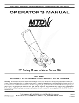 MTD 020 Series Owner's manual