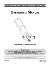 MTD 020 Series Owner's manual