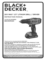 Black & Decker BDCDHP220SB-2 TYPE 1 Owner's manual