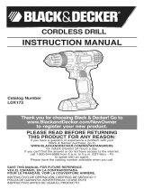 Black & Decker LDX172 Owner's manual