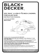 Black & Decker BDCCS20B TYPE 1 Owner's manual