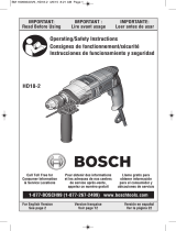 Bosch HD18-2 Owner's manual