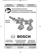 Bosch DDH183-01 Owner's manual