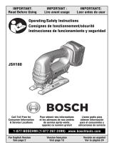 Bosch JSH180BN Owner's manual