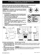 Tappan FGF337ASF Installation guide