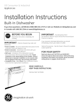 GE PDWT505T30BB Installation guide