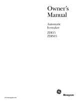 GE ZDI15CKBB Owner's manual