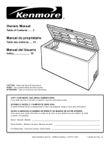 Kenmore Freezer Owner's manual