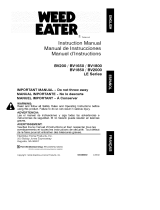 Weed Eater BV2000LE TYPE 1 Owner's manual