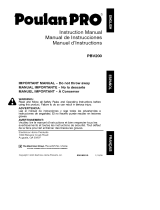 Poulan PBV200 Owner's manual