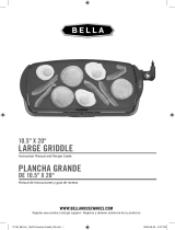 Bella 10.5″ x 20″ Non-Stick Griddle Owner's manual